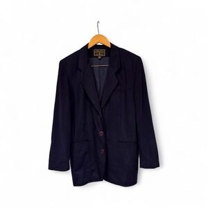 Vtg early 90s Campagnie Internationale Express Blazer Blue Office wear retro‎ S